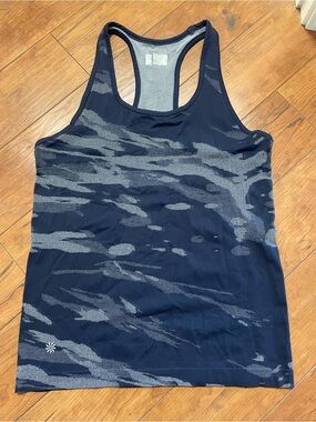 Athleta Navy Tank with Heather Gray and Black Interior